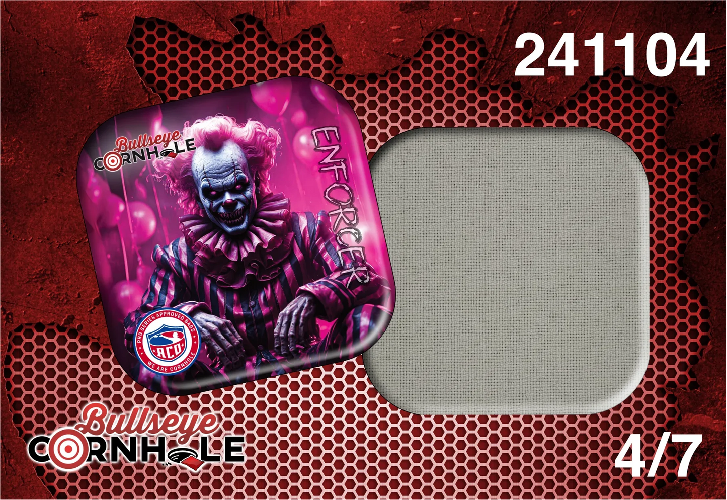 Creepy Clown design on Enforcer bag with Natural slow side