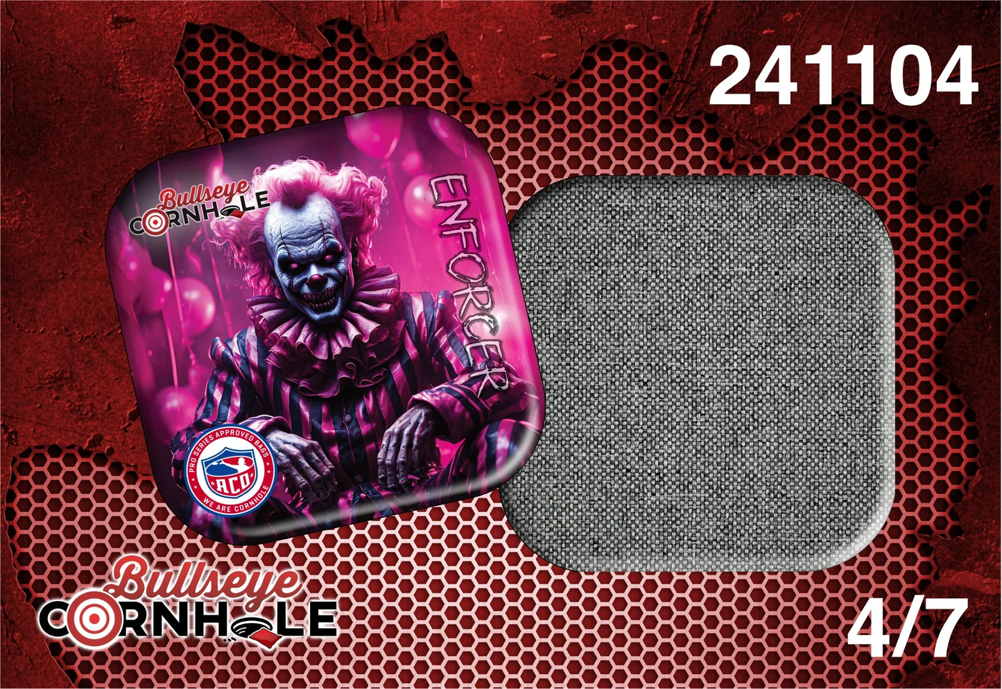 Creepy Clown design on Enforcer bag with Smoke slow side