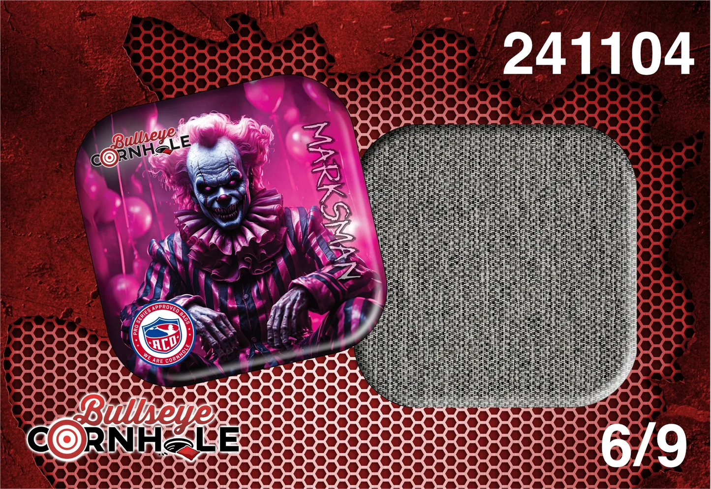 Creepy Clown design on Marksman bag with Grey slow side