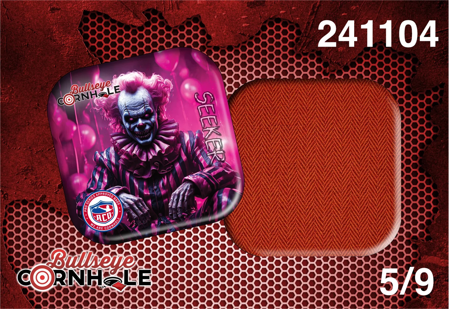 Creepy Clown design on Seeker bag with Orange slow side