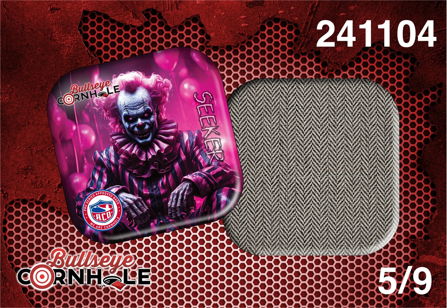 Creepy Clown design on Seeker bag with Slate slow side