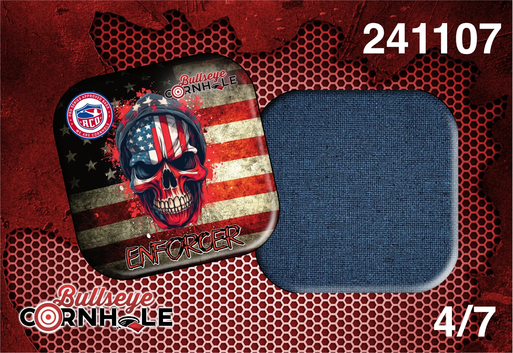American Skull design on Enforcer bag with Denium slow side.