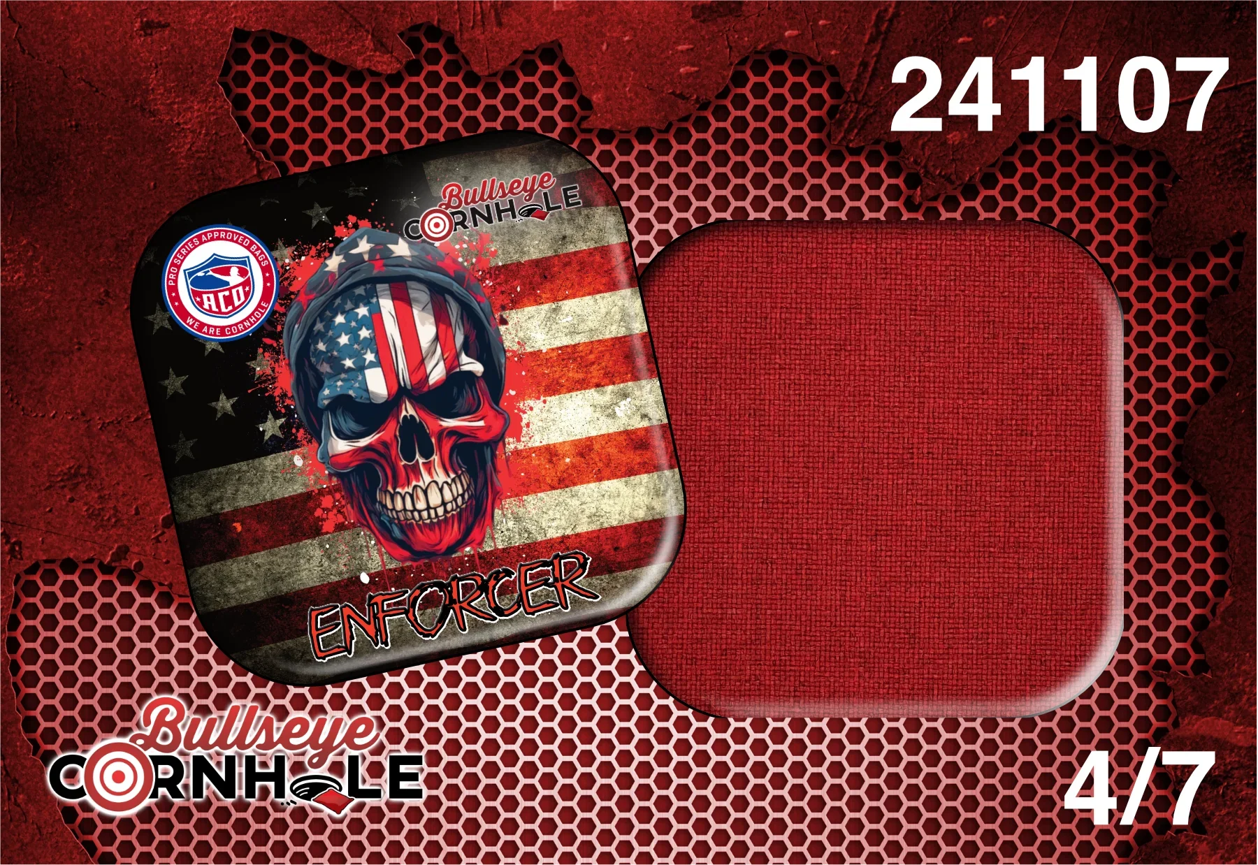 American Skull design on Enforcer bag with Red slow side