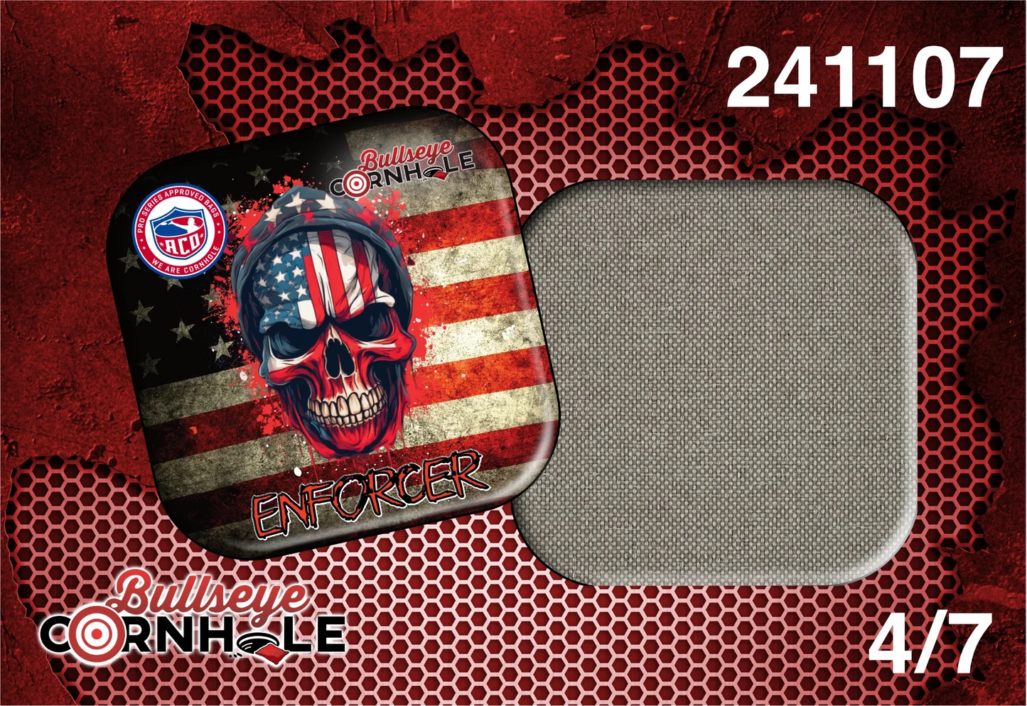 American Skull design on Enforcer bag with Wheat slow side