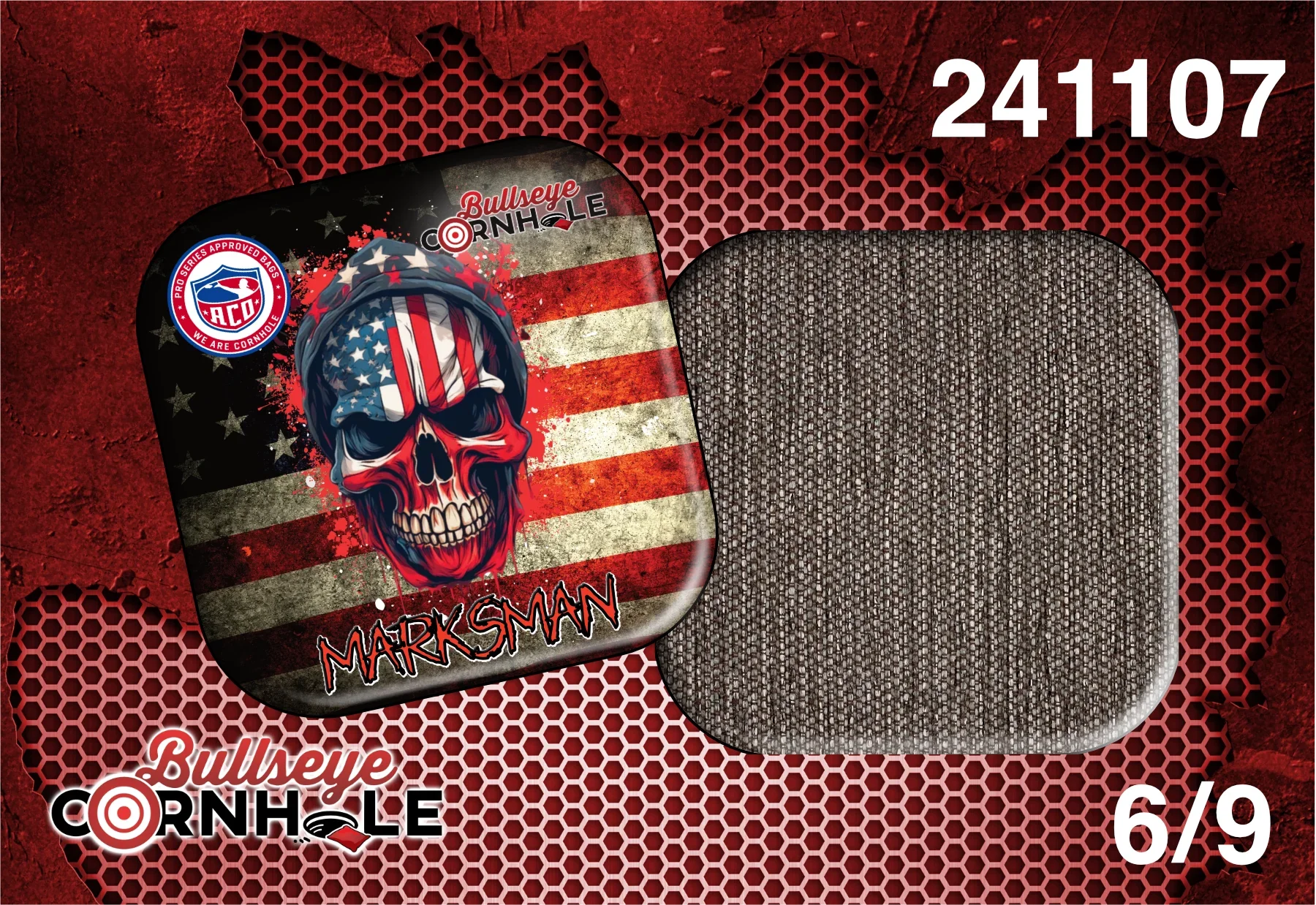 American Skull design on Marksman bag with Brown slow side