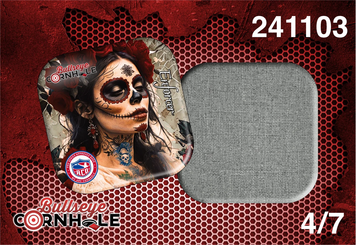 Day Of Dead design on Enforcer bag with Platinum slow side