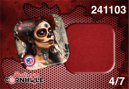 Day Of Dead design on Enforcer bag with Red slow side