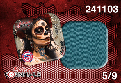 Day Of Dead design on Seeker bag with Teal slow side