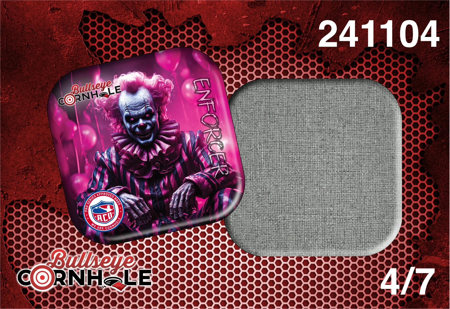 Creepy Clown design on Enforcer bag with Platinum slow side