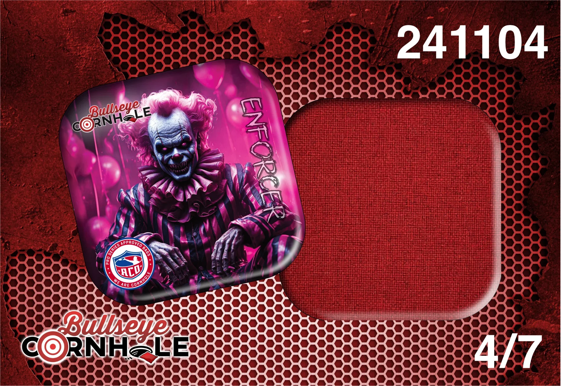Creepy Clown design on Enforcer bag with Red slow side