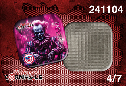 Creepy Clown design on Enforcer bag with Wheat slow side