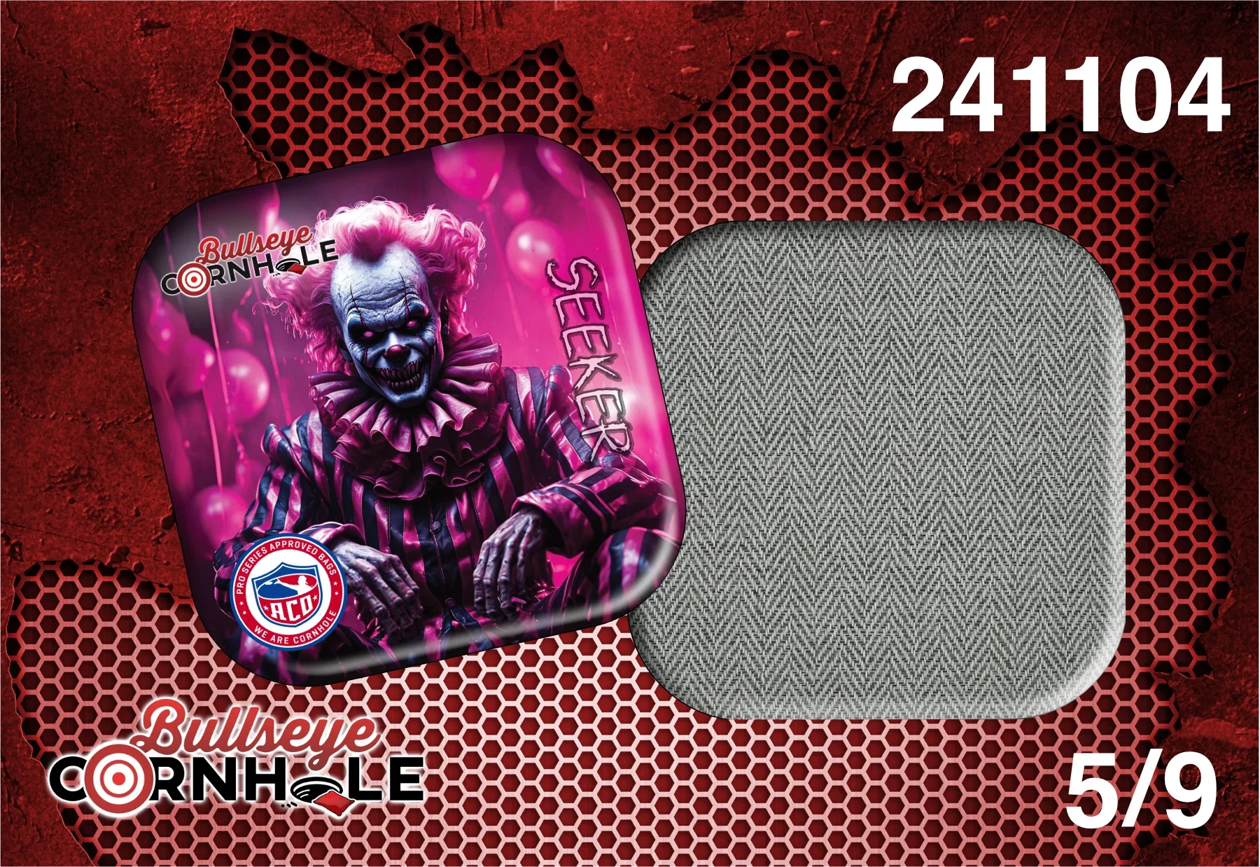 Creepy Clown design on Seeker bag with Greystone slow side