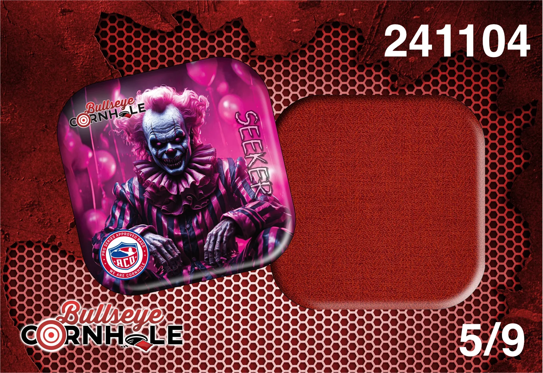 Creepy Clown design on Seeker bag with Red slow side