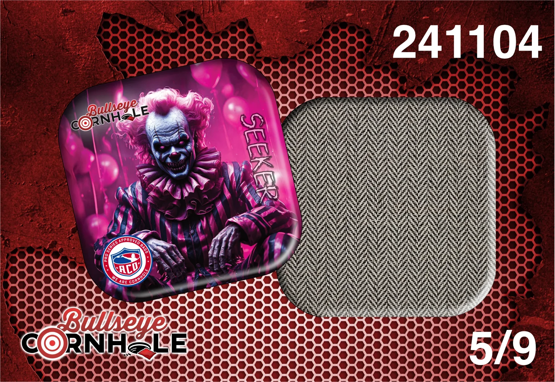 Creepy Clown design on Seeker bag with Slate slow side