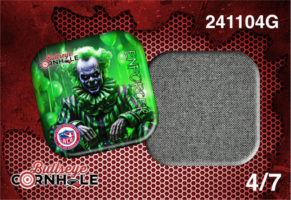 Creepy Clown Green design on Enforcer bag with Smoke slow side