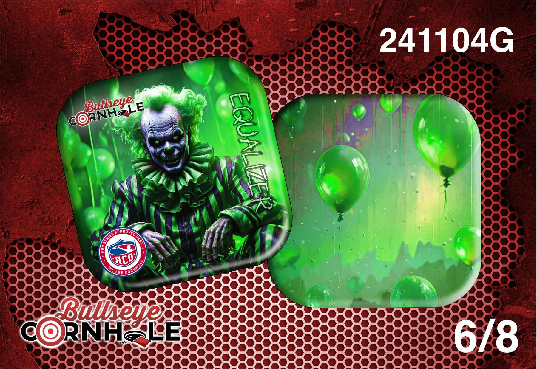 Creepy Clown Green design on Equalizer bag