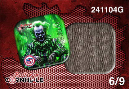 Creepy Clown Green design on Marksman bag with Brown slow side