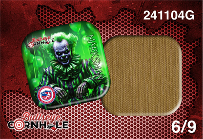 Creepy Clown Green design on Marksman bag with Gold slow side