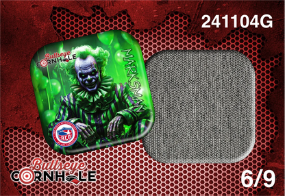 Creepy Clown Green design on Marksman bag with Grey slow side