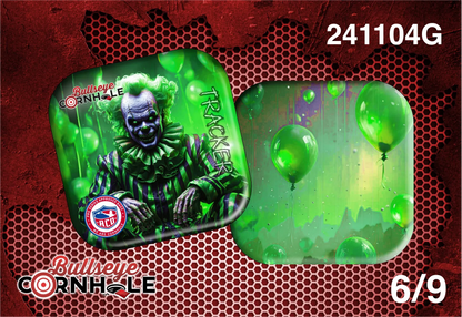 Creepy Clown Green design on Tracker bag