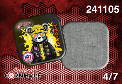 Hip Bear design on Enforcer bag with Platinum slow side