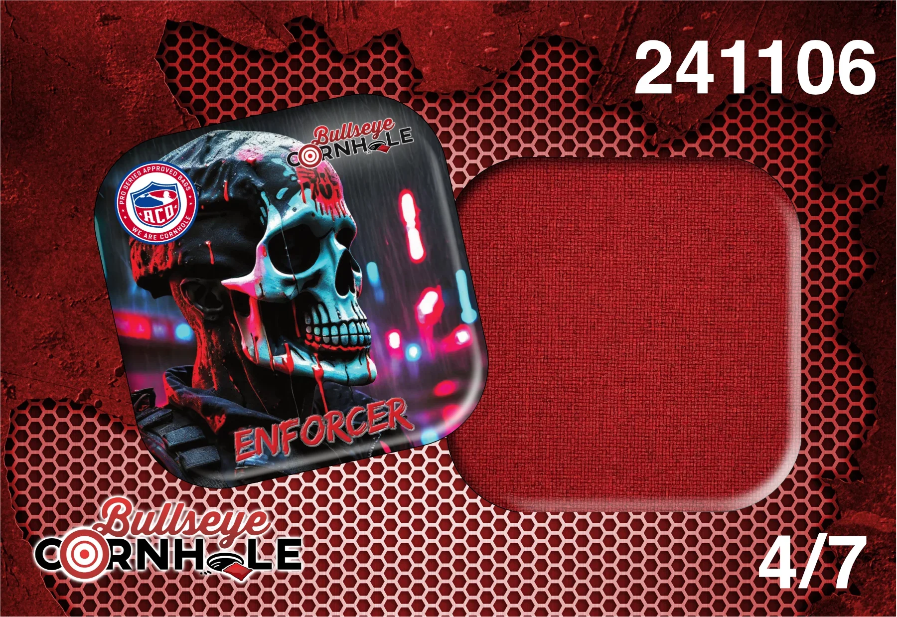 Skull Soldier design on Enforcer bag with Red slow side