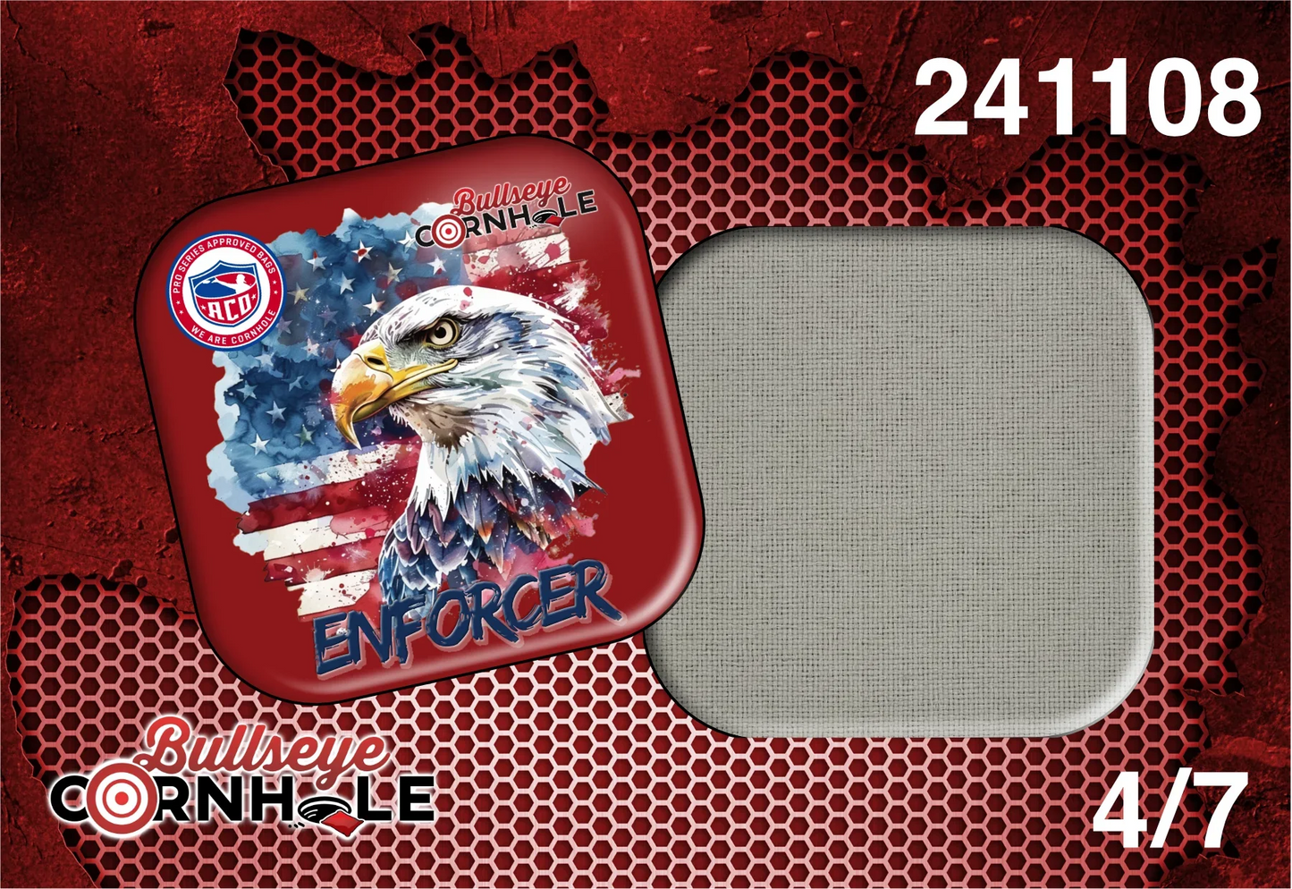 Bald Eagle design on Enforcer bag with Natural slow side