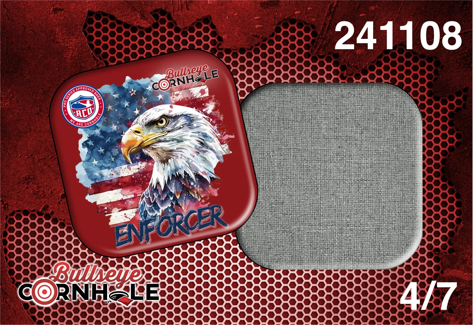 Bald Eagle design on Enforcer bag with Platinum slow side