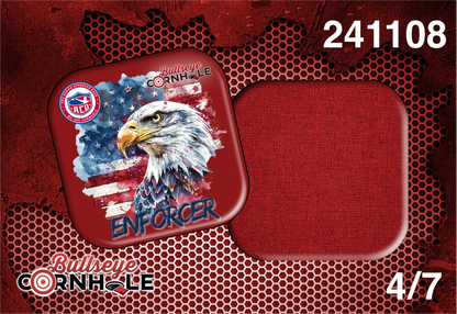 Bald Eagle design on Enforcer bag with Red slow side