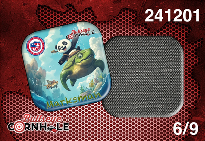 Panda Riding Turtle design on Marksman bag with Black slow side