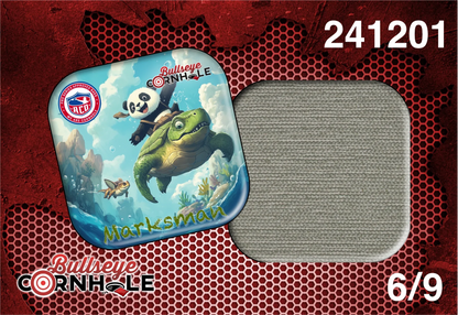 Panda Riding Turtle design on Marksman bag with Sea Spray slow side