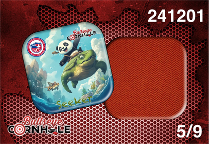 Panda Riding Turtle design on Seeker bag with Orange slow side