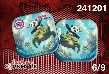 Panda Riding Turtle design on Tracker bag