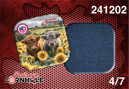 Highland Cows design on Enforcer bag with Denium slow side.