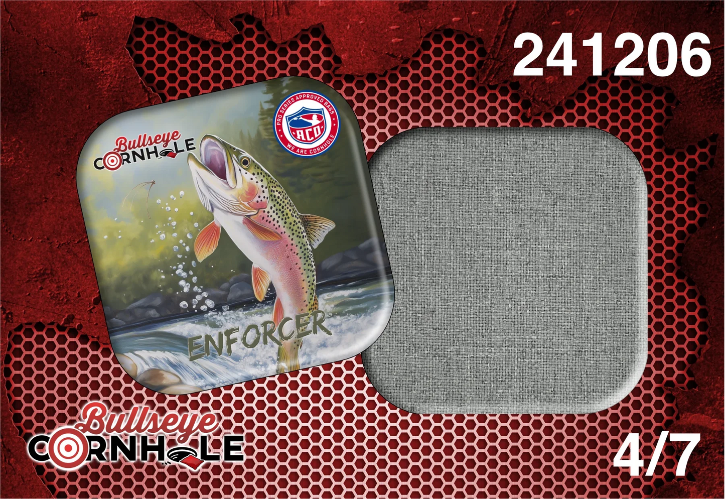 Rise Trout design on Enforcer bag with Platinum slow side