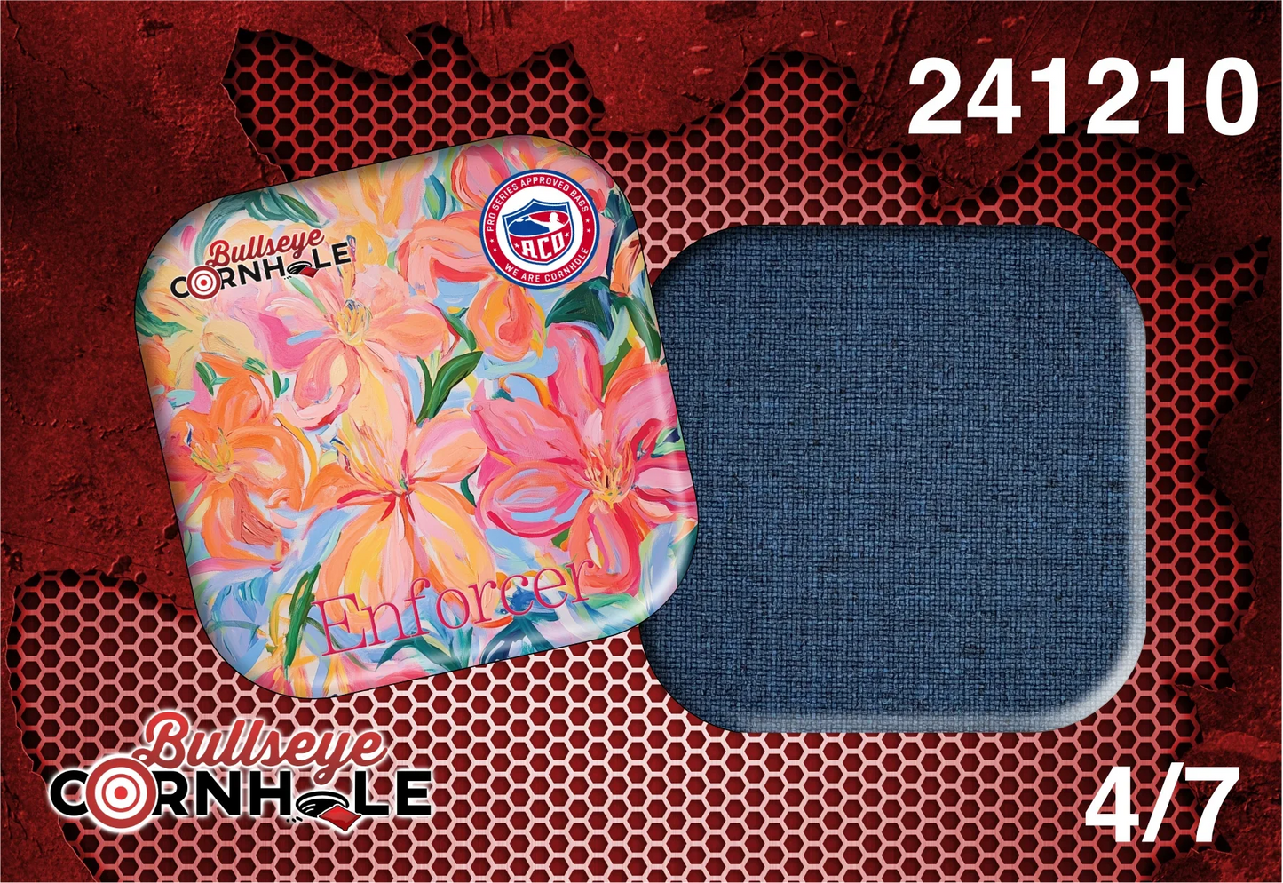 Pastel Flower Print design on Enforcer bag with Denium slow side.