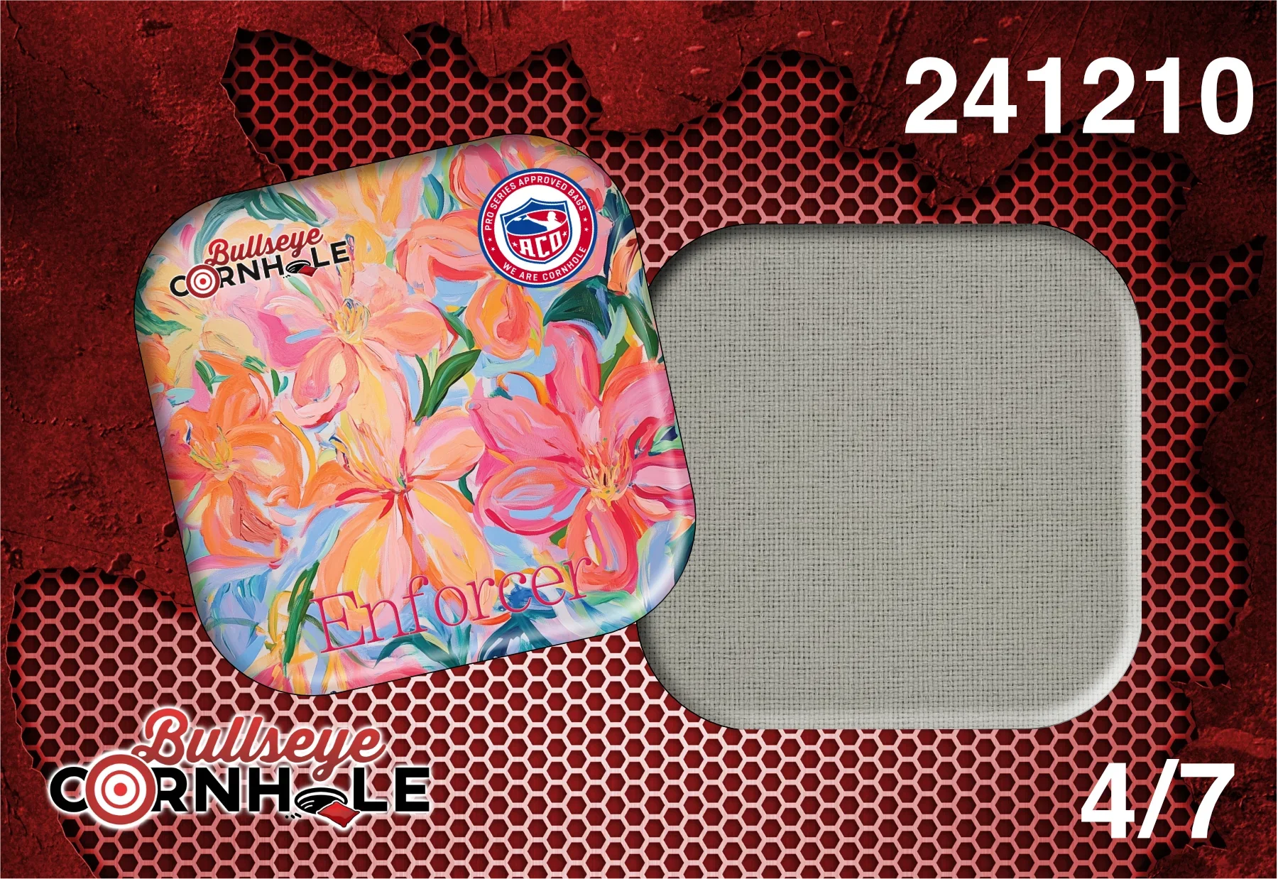 Pastel Flower Print design on Enforcer bag with Natural slow side