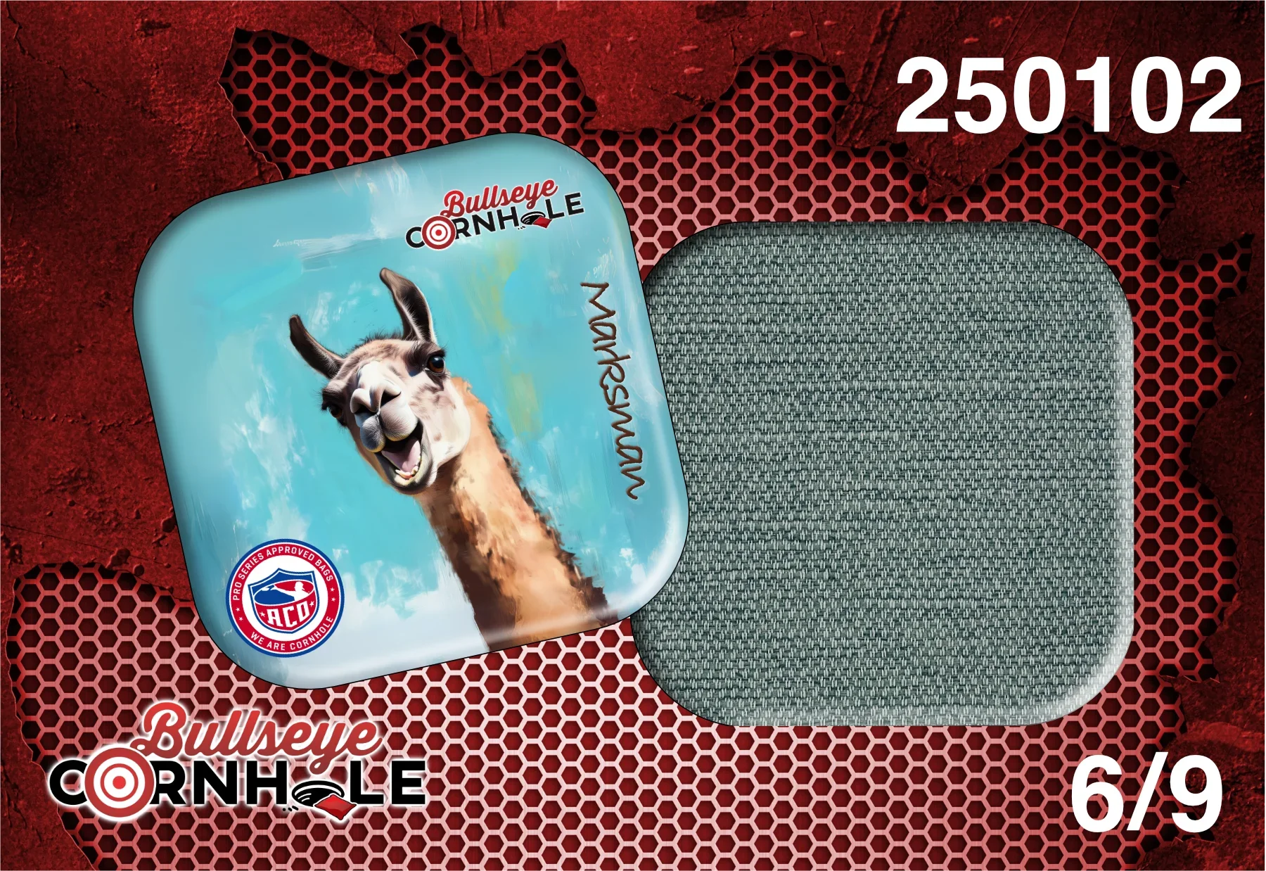 Silly Llama design on Marksman bag with Spa slow side