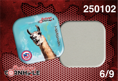 Silly Llama design on Marksman bag with White slow side