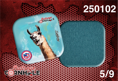 Silly Llama design on Seeker bag with Teal slow side