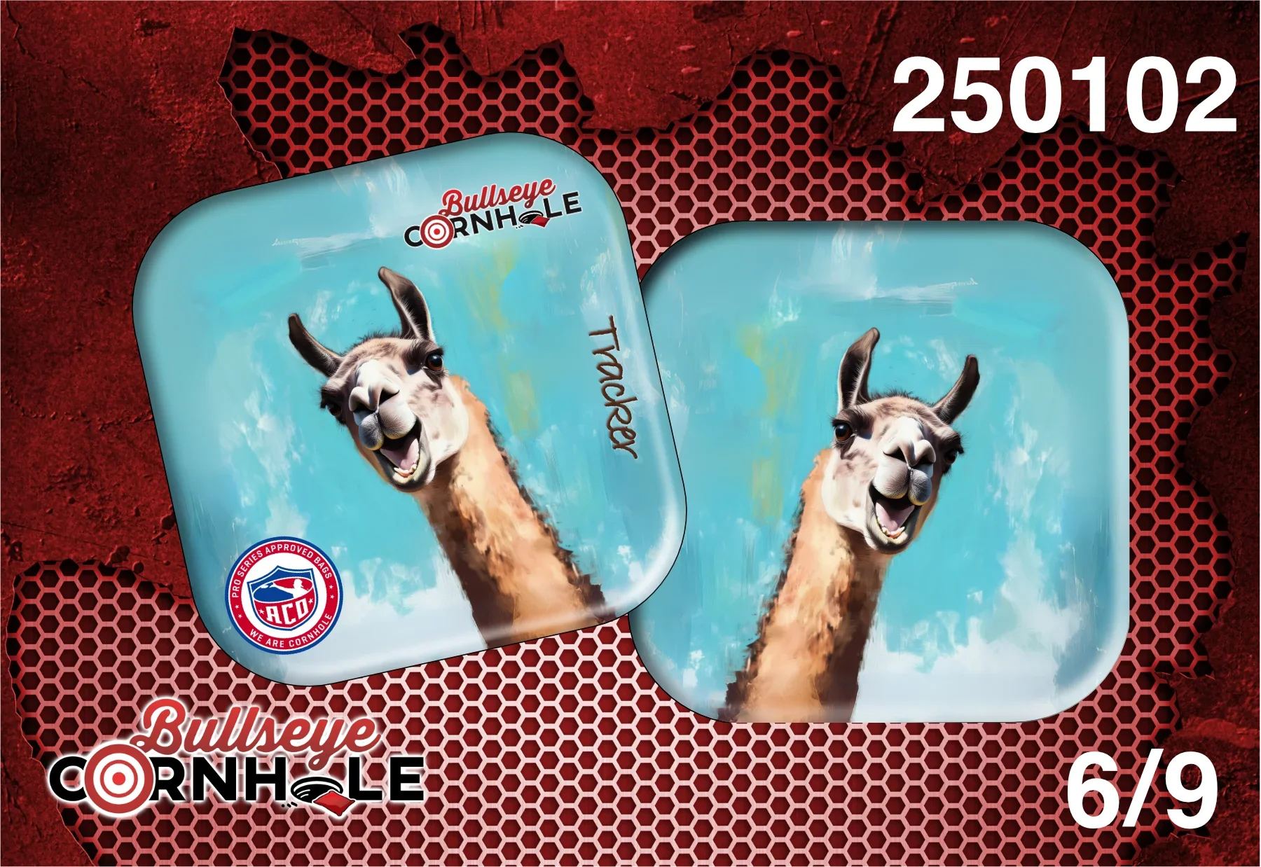 Silly Llama design on Tracker bag