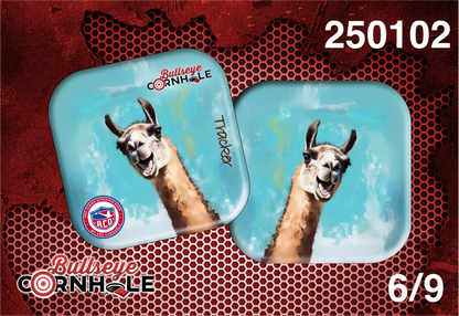 Silly Llama design on Tracker bag