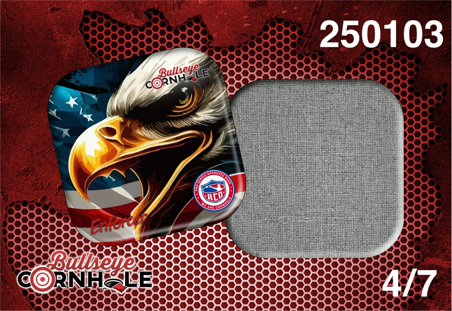 Eagle Flag design on Enforcer bag with Platinum slow side