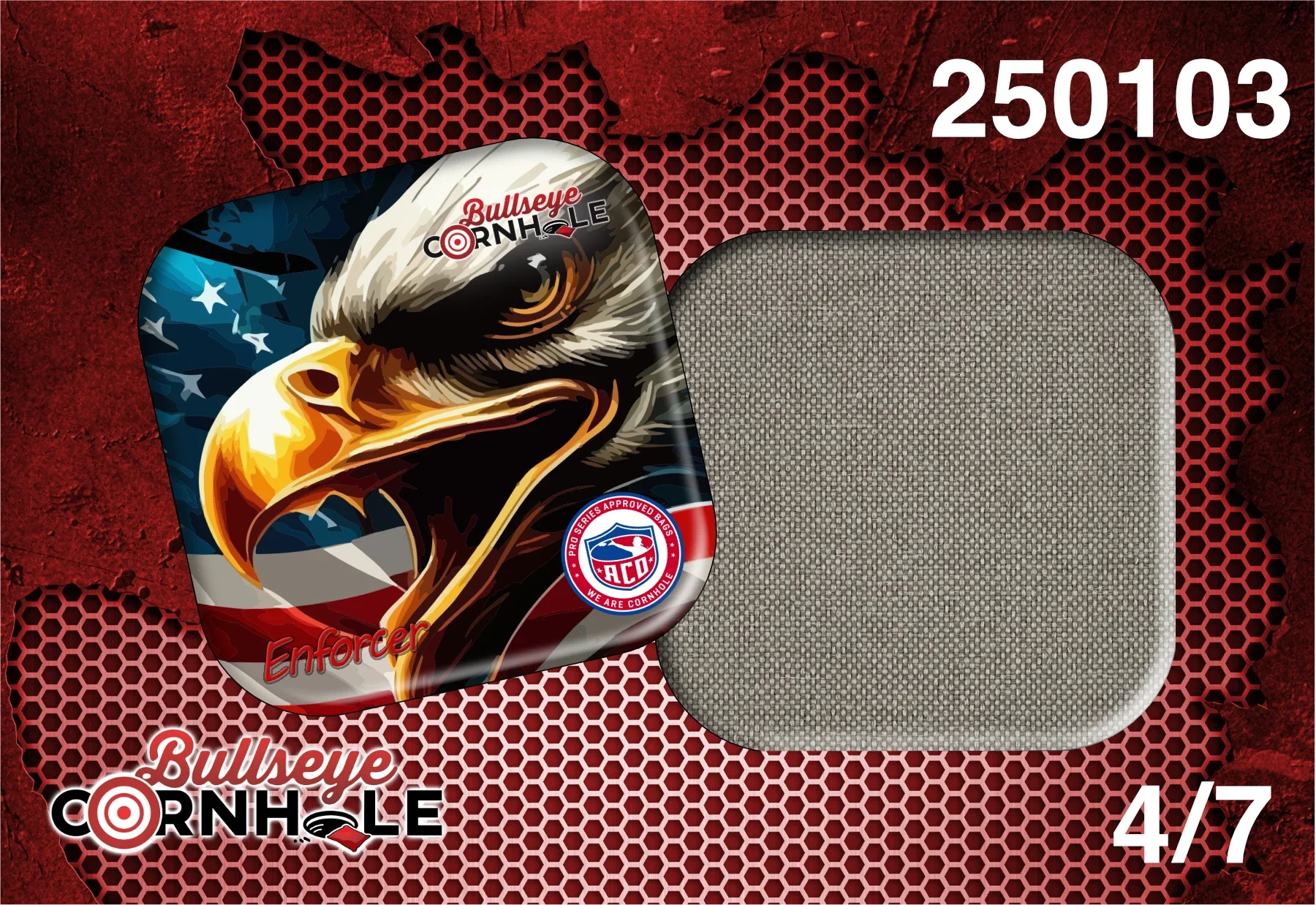 Eagle Flag design on Enforcer bag with Wheat slow side