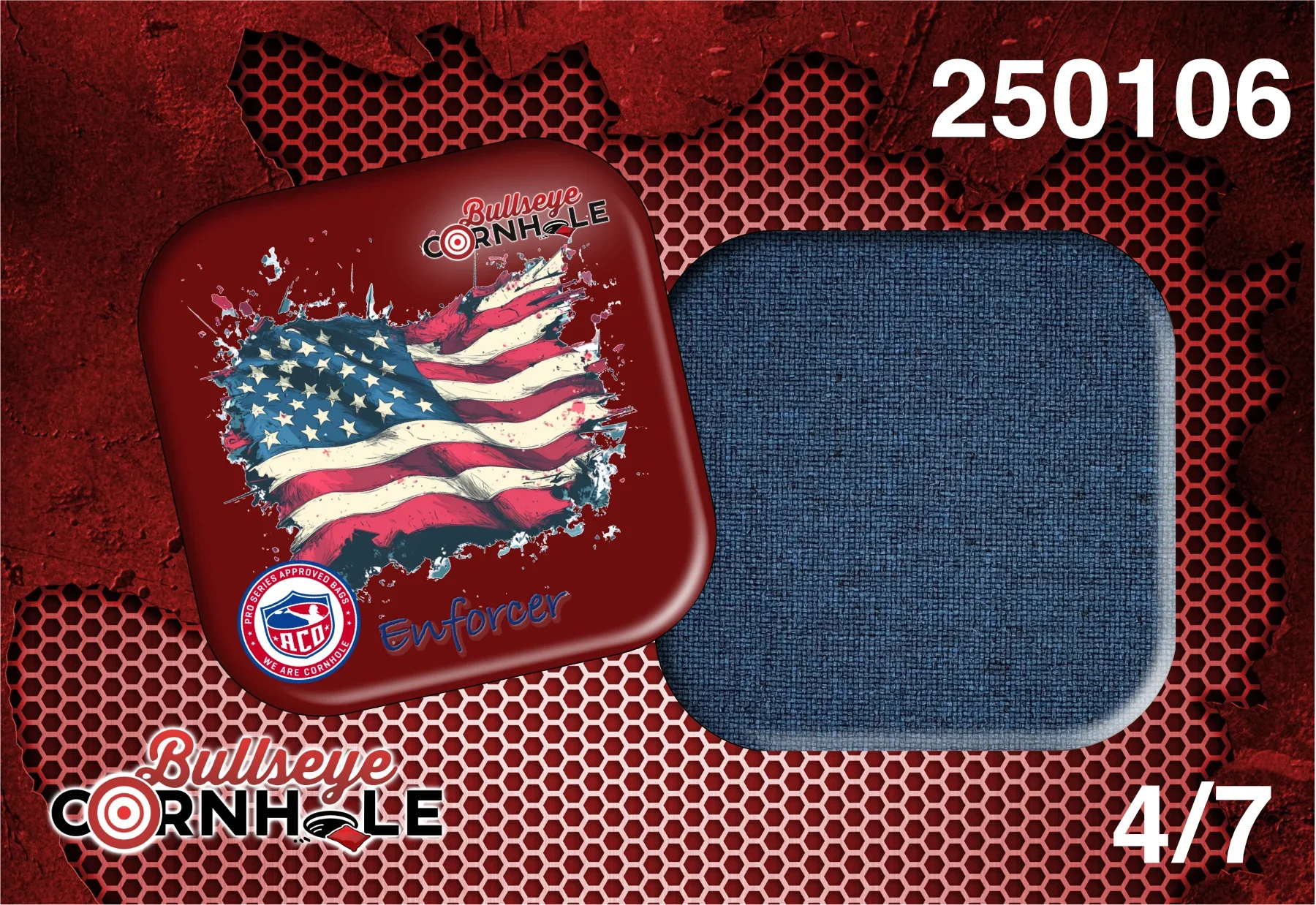 American Flag design on Enforcer bag with Denium slow side.