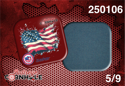 American Flag design on Seeker bag with Steele Blue slow side