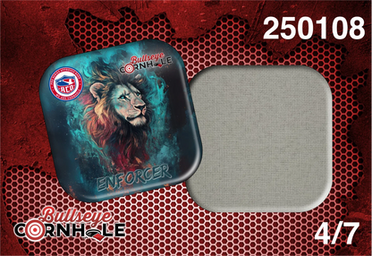 Lion In Flames design on Enforcer bag with Natural slow side