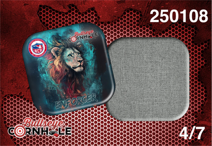 Lion In Flames design on Enforcer bag with Platinum slow side