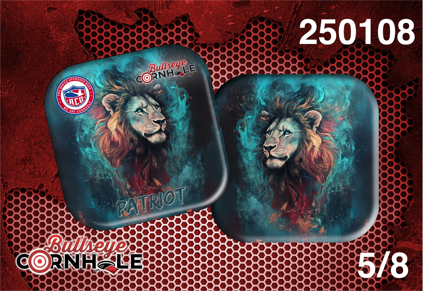 Lion In Flames design on Patriot bag