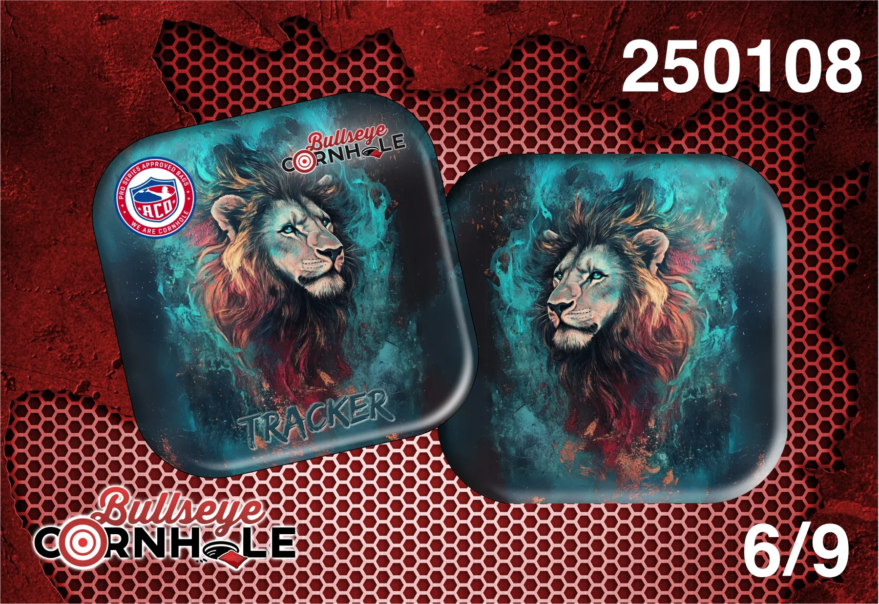 Lion In Flames design on Tracker bag